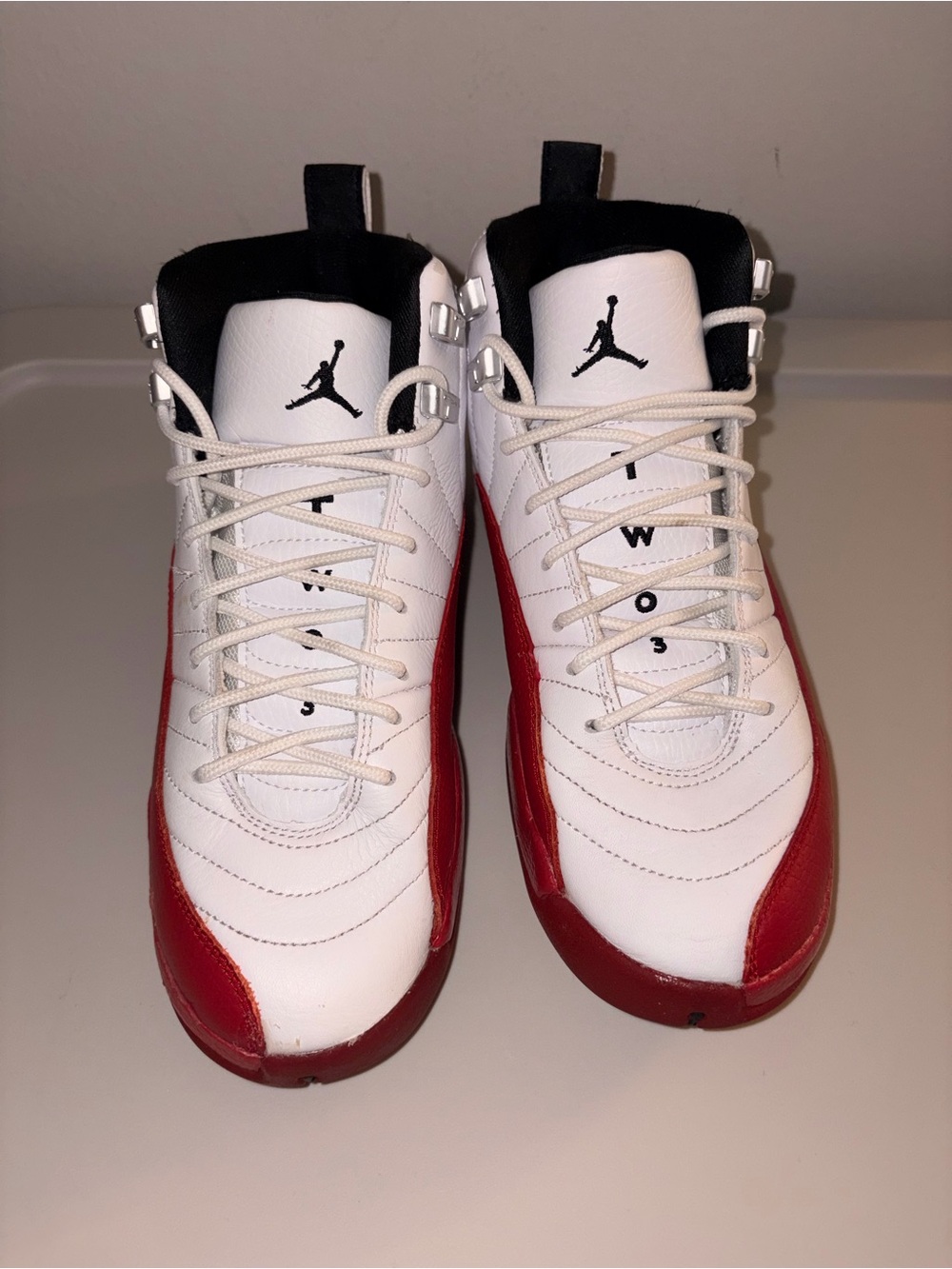 Jordan Retro White and Red High-Top Sneakers